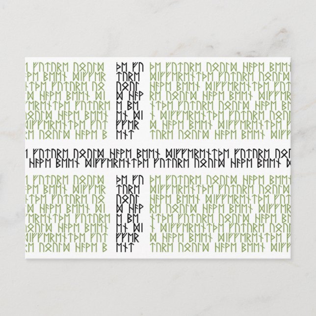 Vinland Flagga w Runes - vykort (Framsida)