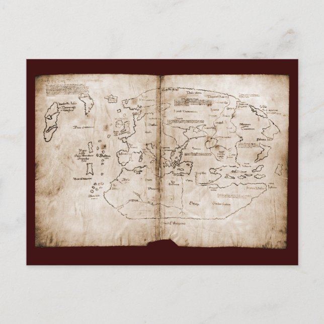 Vinland Karta Vykort (Framsida)