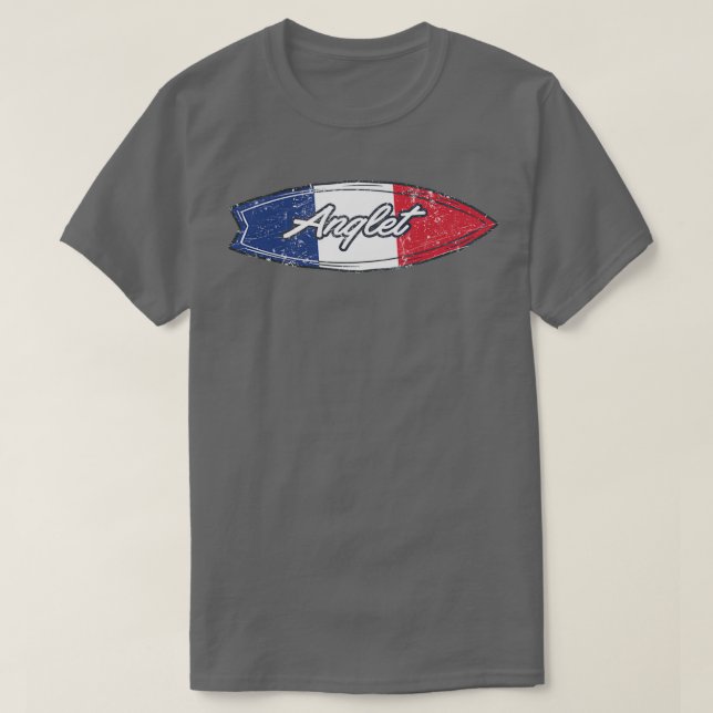 Vinlet Frankrike Flagga Surfboard T Shirt (Design framsida)