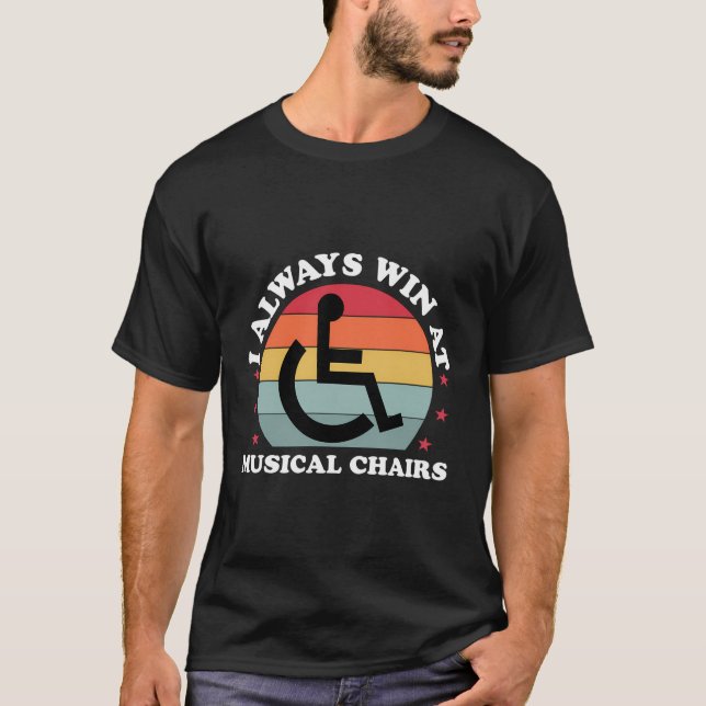 Vinn alltid vid handikapp med funktionsnedsättning t shirt (Framsida)