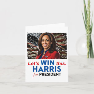 Vinn Denna Harris För President Kamala Harris 2024 Kort
