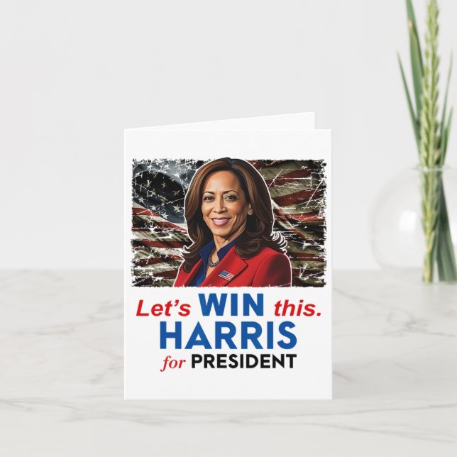 Vinn Denna Harris För President Kamala Harris 2024 Kort (Framsida)