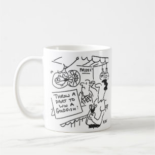 Vinn en Goldfish på mässan - Lustigt Darts Theme Kaffemugg