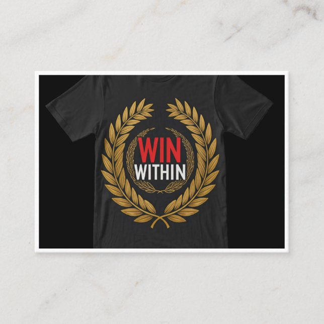 "Vinn inom." Visitkort (Framsida)