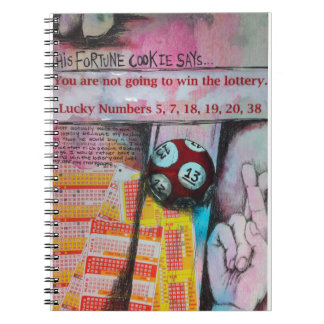 Vinnande anteckningsbok för lotteri