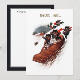 Vinnande årgång Julkatter tillför känslor Anteckningskort