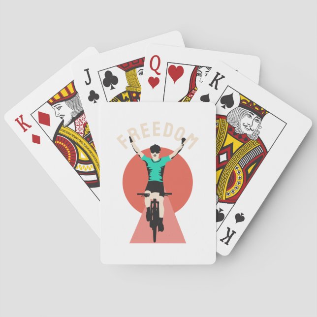 Vinnande Biker Retro Stil Frihet Casinokort (Baksidan)