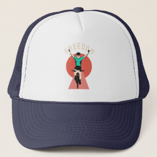 Vinnande cyklist Retro stil frihet Keps