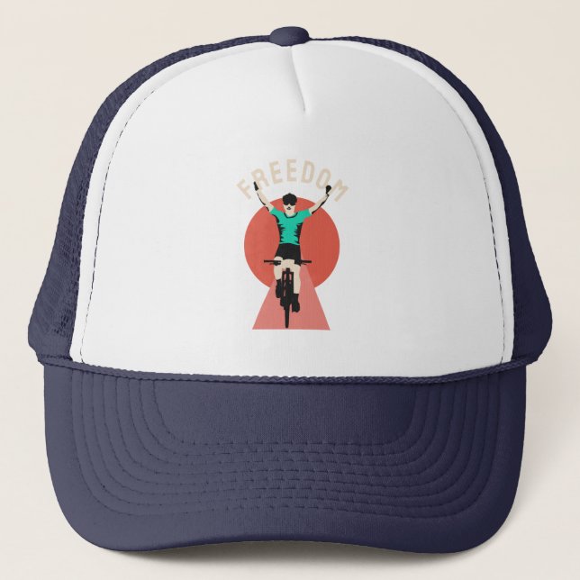 Vinnande cyklist Retro stil frihet Keps (Framsida)