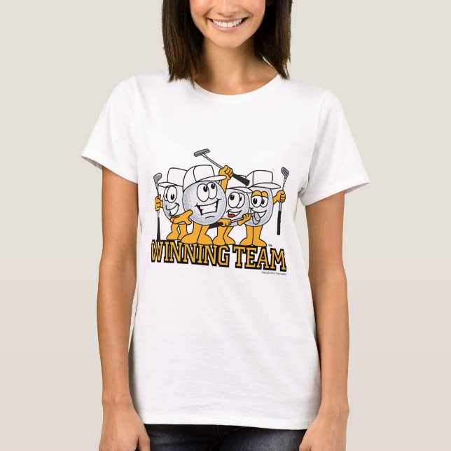 Vinnande Golflag i Scramble Tee Shirt (Framsida)