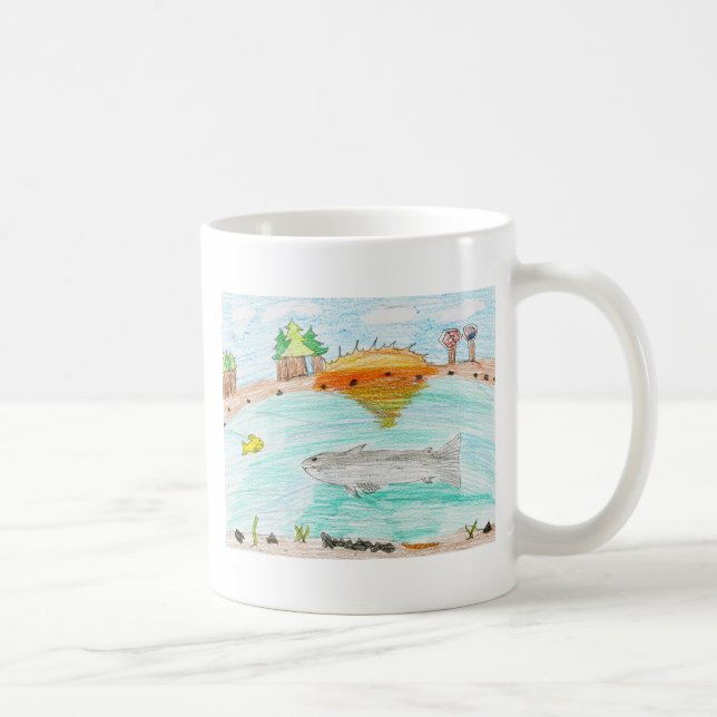 Vinnande konstverk av C. Rousseau, klass 4 Kaffemugg (Höger)