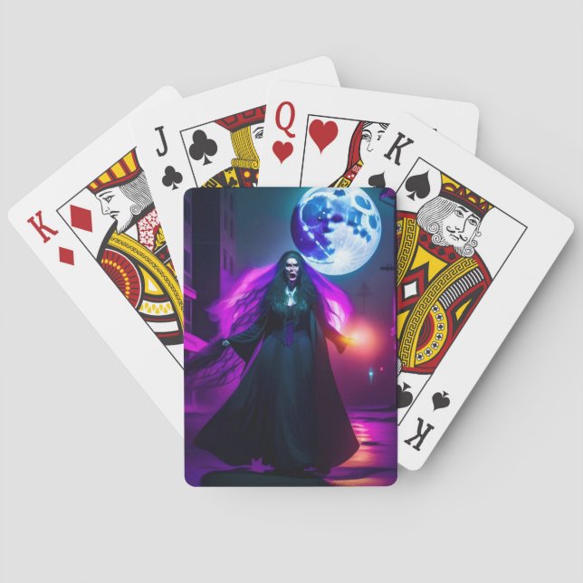 vinnande kvinna casinokort (Baksidan)