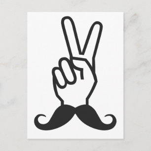 Vinnande Mustache-anpassningsbar-vykort Vykort