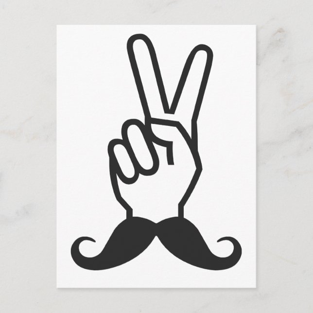 Vinnande Mustache-anpassningsbar-vykort Vykort (Framsida)