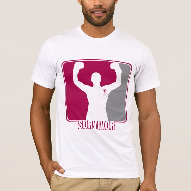 Vinnande överlevande för Head nackecancer Tee (Framsida)