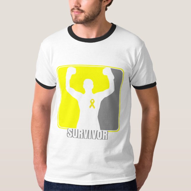 Vinnande överlevande för Sarcomacancer T-shirt (Framsida)