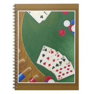 Vinnande Poker Hand sex till tio Anteckningsbok Med Spiral