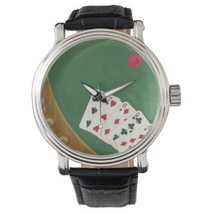 Vinnande Poker Hand sex till tio Armbandsur
