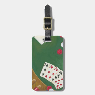 Vinnande Poker Hand sex till tio Bagagebricka
