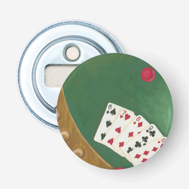 Vinnande Poker Hand sex till tio Flasköppnare (Framsidan)