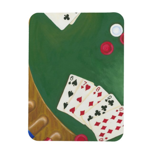 Vinnande Poker Hand sex till tio Magnet (Vertikal)