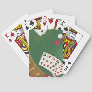 Vinnande Poker Hand sex till tio Spelkort