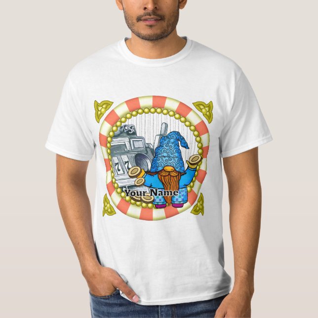 Vinnande spelautomater tomte t shirt (Framsida)