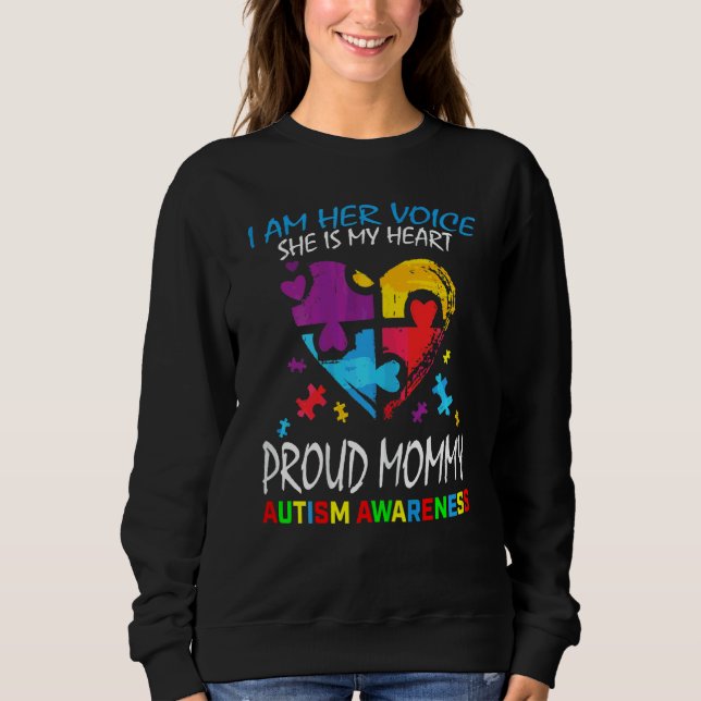 Vinnar hennes röst min hjärtdotter Autism Awarenes T Shirt (Framsida)