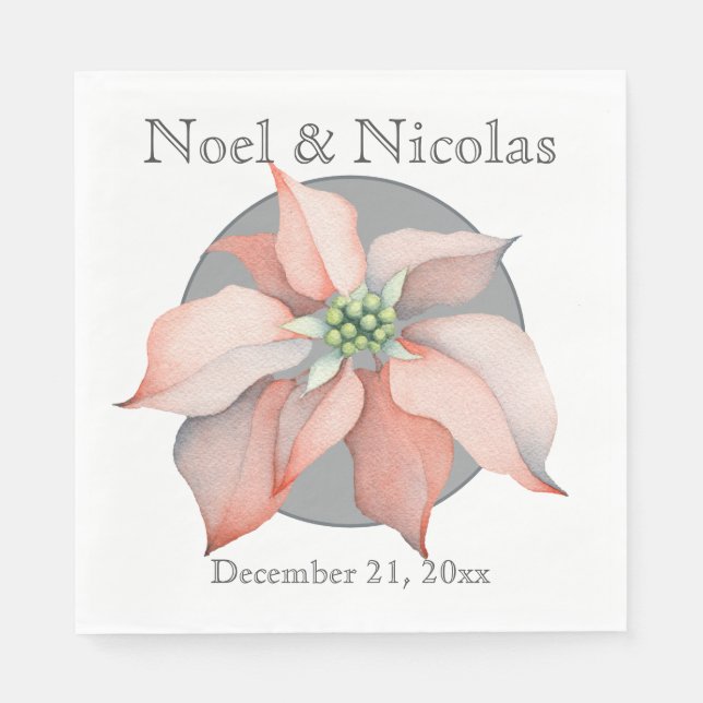 Vinnarbröllop under jul pappersservett (Framsidan)