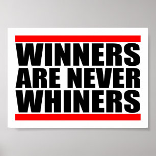 Vinnare är aldrig vitare poster