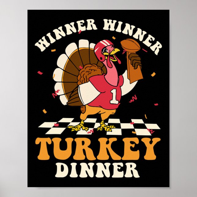 Vinnare av turkiskt dagboksfotboll höstfälla Thank Poster (Framsidan)