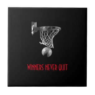 Vinnare avslutar aldrig basket kakelplatta