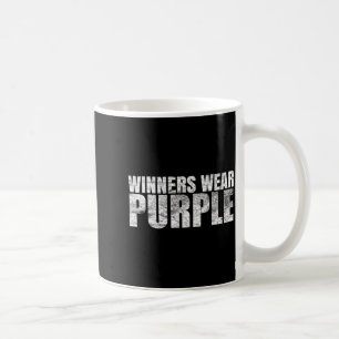 Vinnare bär lila Färgkrig läger lagspel Kaffemugg