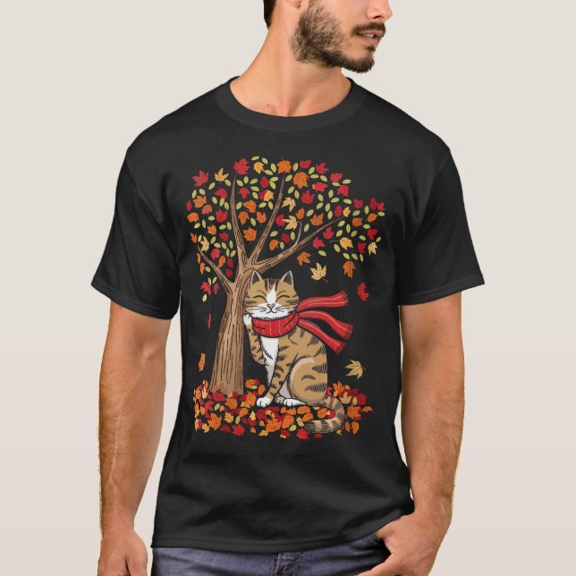Vinnare: Fall Y'All Cat Löv Fall Träd Hej Au T Shirt (Framsida)