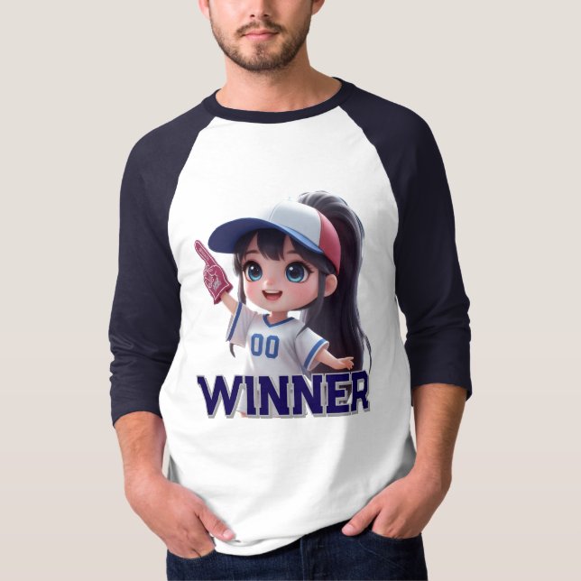 vinnare fan sport dall t shirt (Framsida)