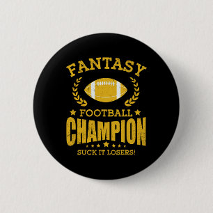 Vinnare Fantasy Football Champ Mästare Draft Fotbo Knapp