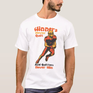 Vinnare Ger Inte Upp Fotbollsmotiverande Citat T Shirt