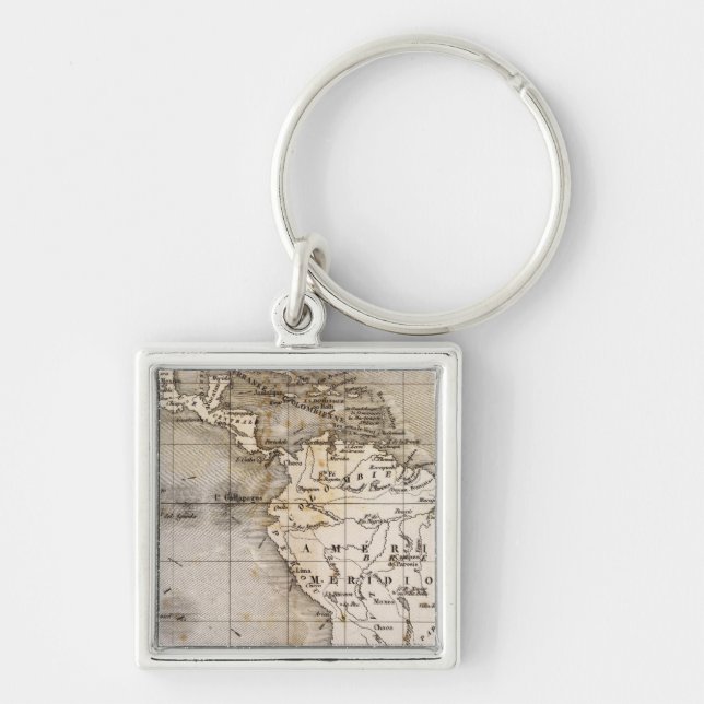 Vinnare i Amerika Fyrkantig Silverfärgad Nyckelring (Framsidan)