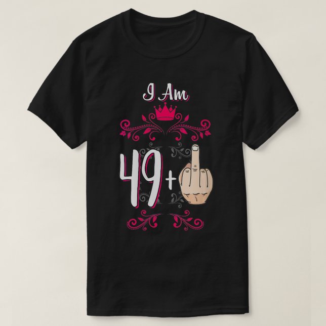 Vinnare I är 49 Plus Mitten Finger 50:e födelsedag T Shirt (Design framsida)