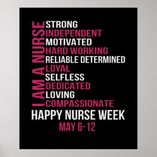 Vinnare I är sjuksköterska Lycklig Nurse Vecka 6-1 Poster