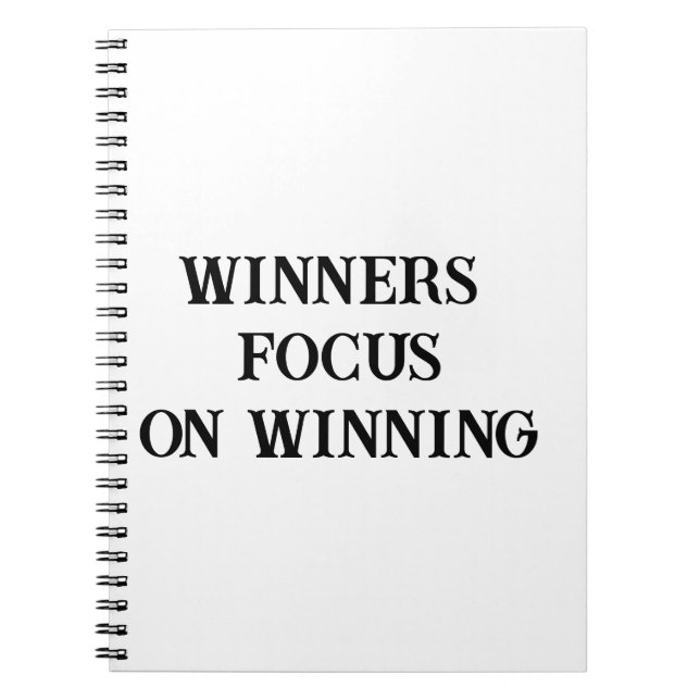 Vinnare inriktade på att vinna Journal för Driven  Anteckningsbok (Framsidan)