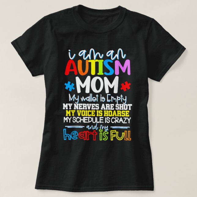 Vinnare jag är en autistisk Mamma min plånbok är t T Shirt (Design framsida)
