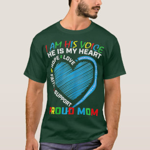 Vinnare jag är hans röst han är min hjärteautism t shirt