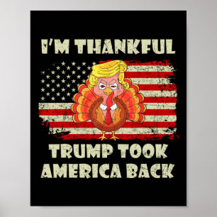 Vinnare jag är tacksam Trump Won Took America Ck T Poster