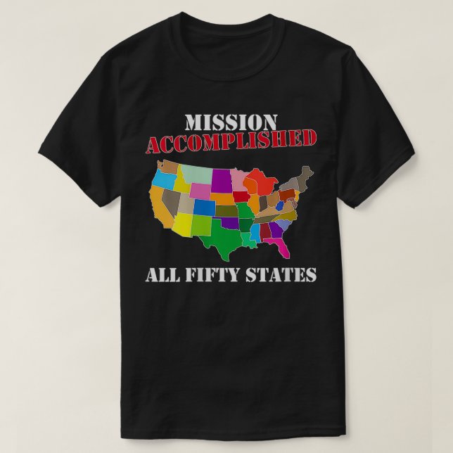 Vinnare jag gjorde det Besök alla 50 amerikanska s T Shirt (Design framsida)