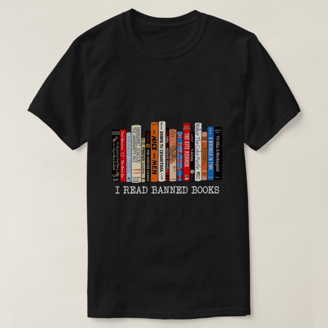Vinnare jag läser Bannad Bokar-veckors bibliotekar T Shirt (Design framsida)