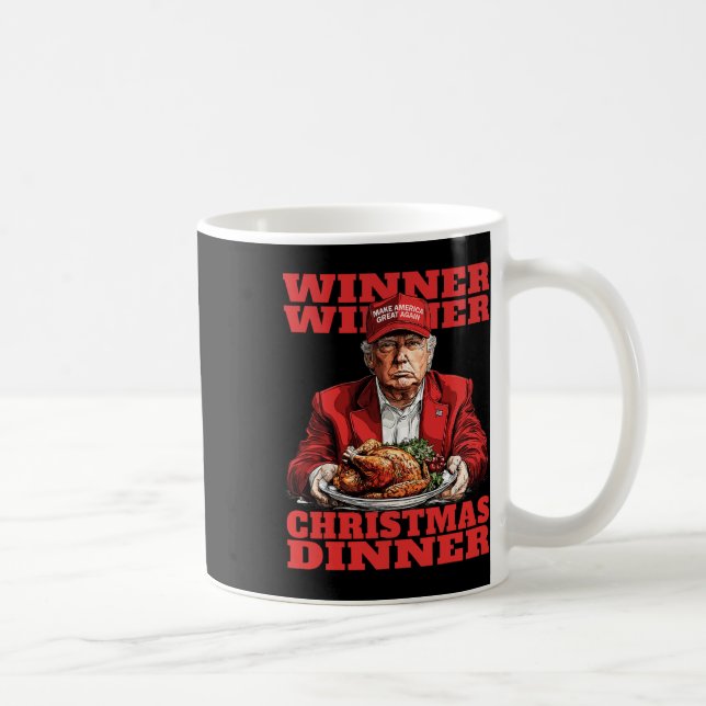 Vinnare jul - middag Funny Trump Julafton Sa Kaffemugg (Höger)
