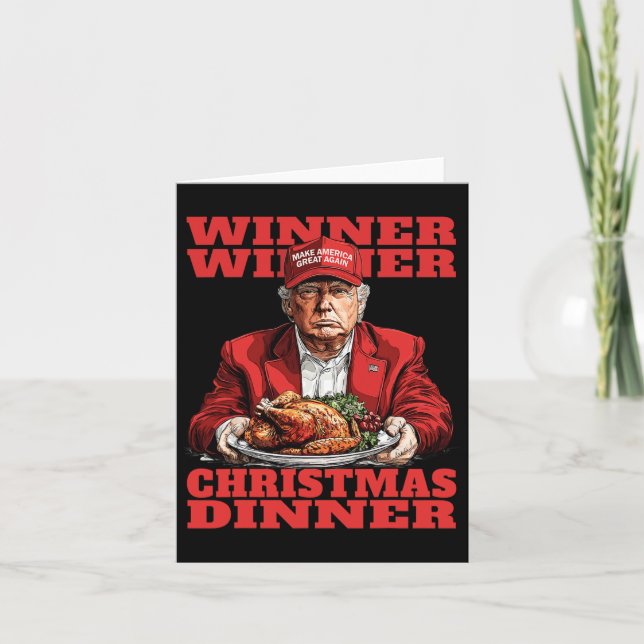 Vinnare jul - middag Funny Trump Julafton Sa Kort (Framsida)