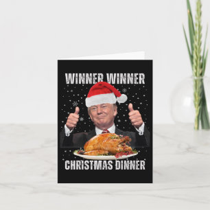 Vinnare jul Middag Humor Funny Trump X Kort
