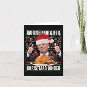 Vinnare jul Middag Humor Funny Trump X Kort